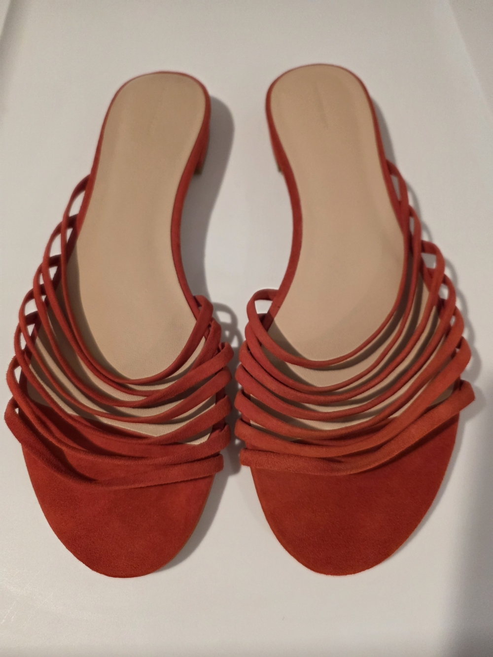 Something Navy Red Multi-Strap Slide Sandals